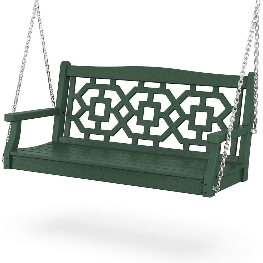 image:imageMartha Stewart by POLYWOOD Chinoiserie 48 Swing in SandGreen