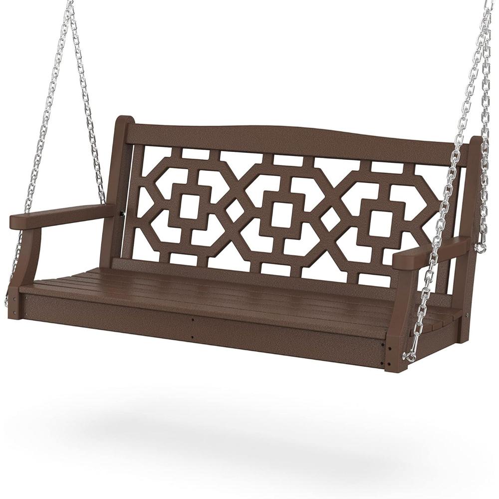 image:imageMartha Stewart by POLYWOOD Chinoiserie 48 Swing in SandMahogany