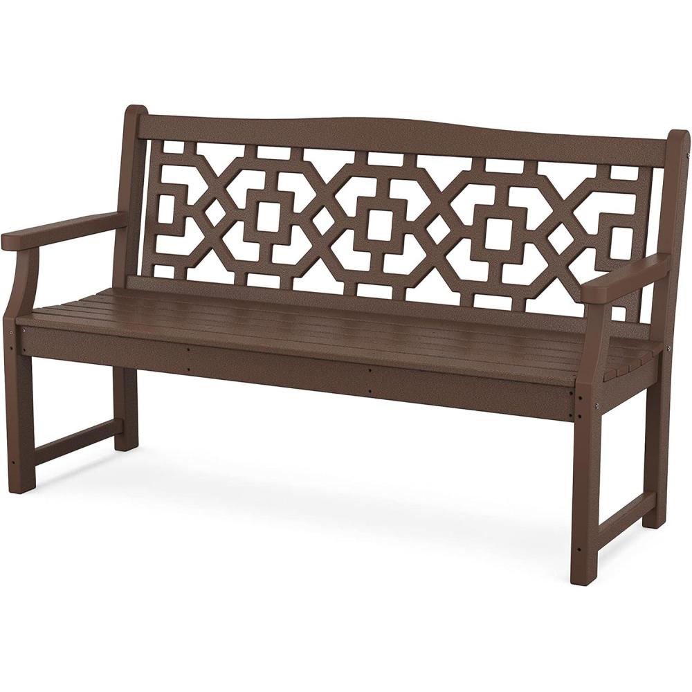 image:imageMartha Stewart by POLYWOOD Chinoiserie 60 Garden Bench in WhiteMahogany