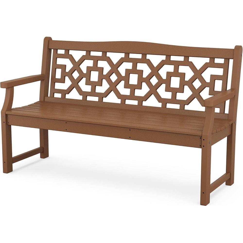 image:imageMartha Stewart by POLYWOOD Chinoiserie 60 Garden Bench in WhiteTeak