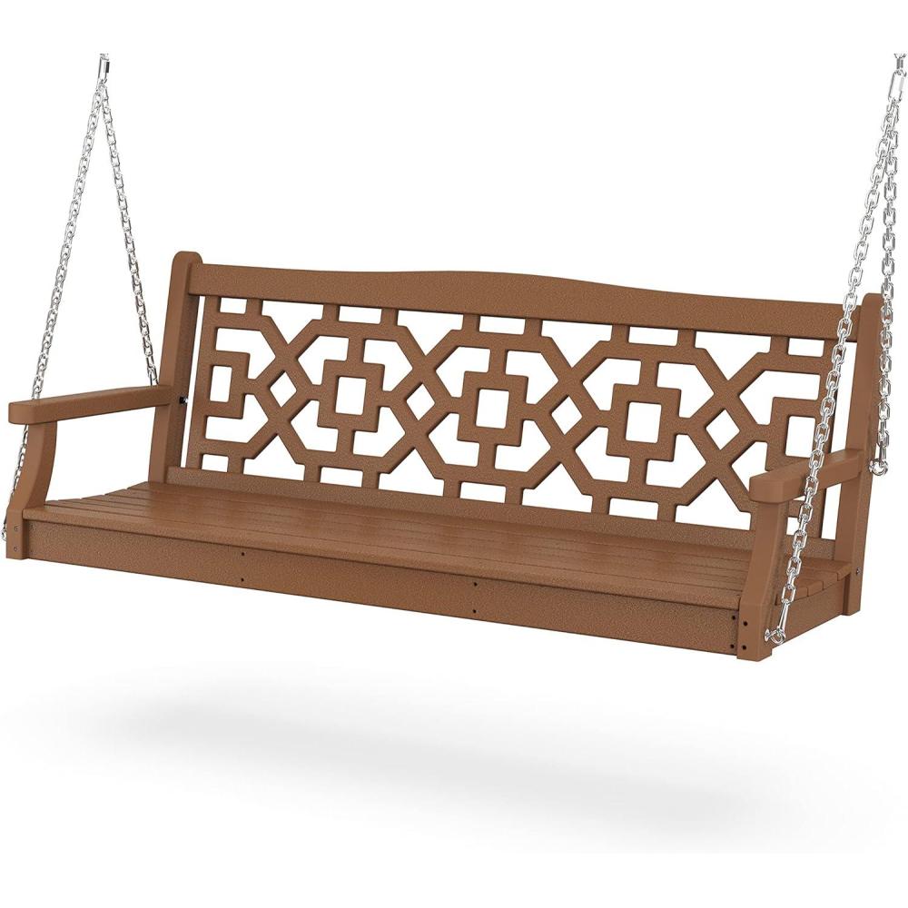 image:imageMartha Stewart by POLYWOOD Chinoiserie 60 Swing in MahoganyTeak