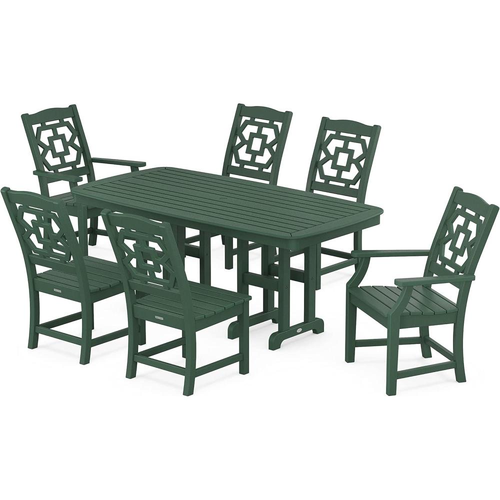 image:imageMartha Stewart by POLYWOOD Chinoiserie 7Piece Dining Set in WhiteGreen