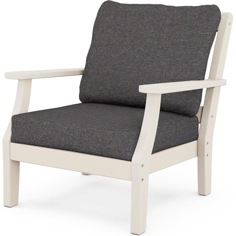 image:imageMartha Stewart by POLYWOOD Chinoiserie Deep Seating Chair in WhiteSky BlueSand  Ash Charcoal