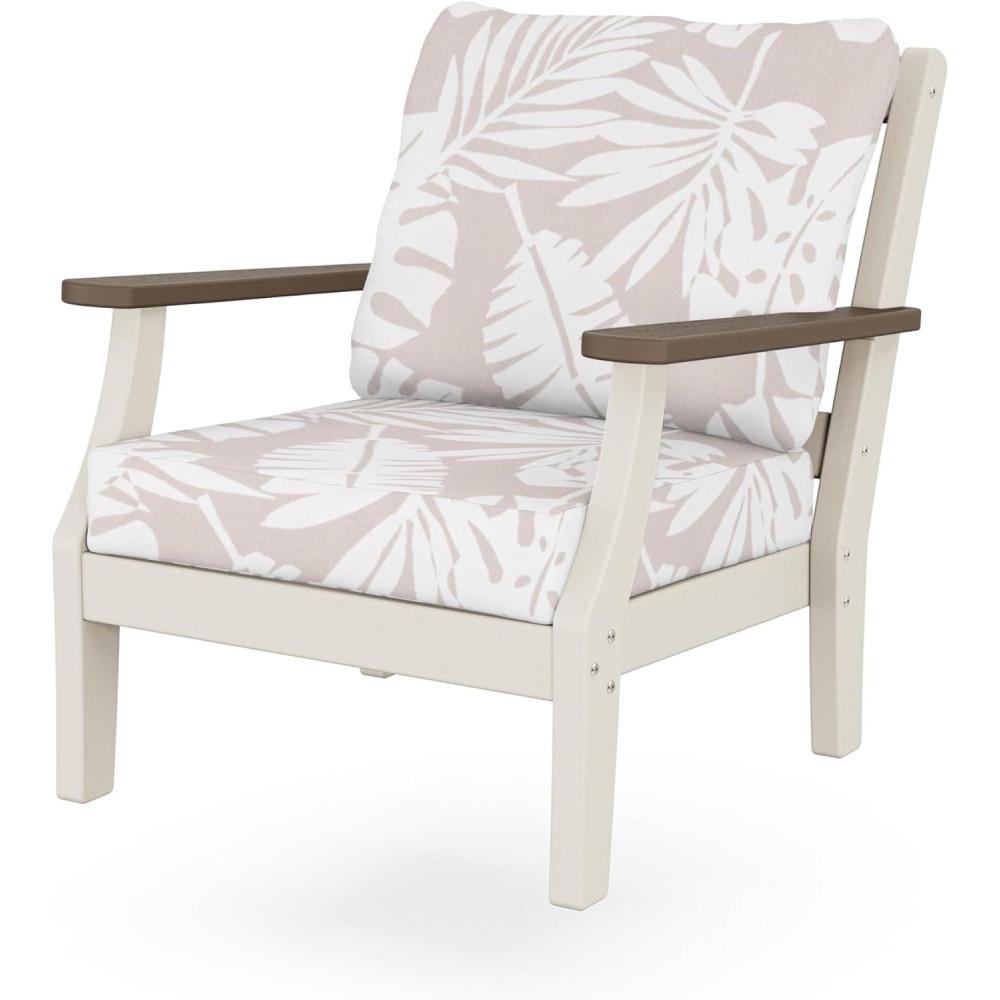 image:imageMartha Stewart by POLYWOOD Chinoiserie Deep Seating Chair in WhiteSky BlueSand Kona Leaf Dune Burlap