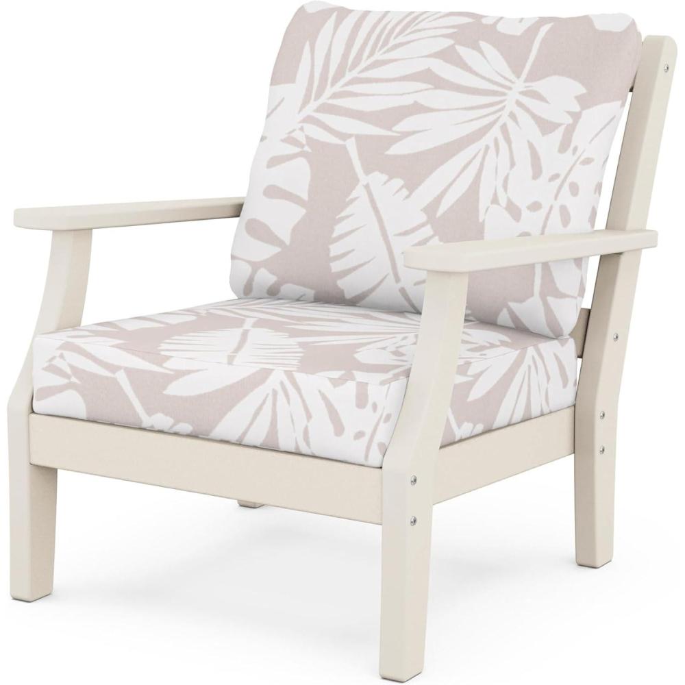 image:imageMartha Stewart by POLYWOOD Chinoiserie Deep Seating Chair in WhiteSky BlueSand Leaf Dune Burlap