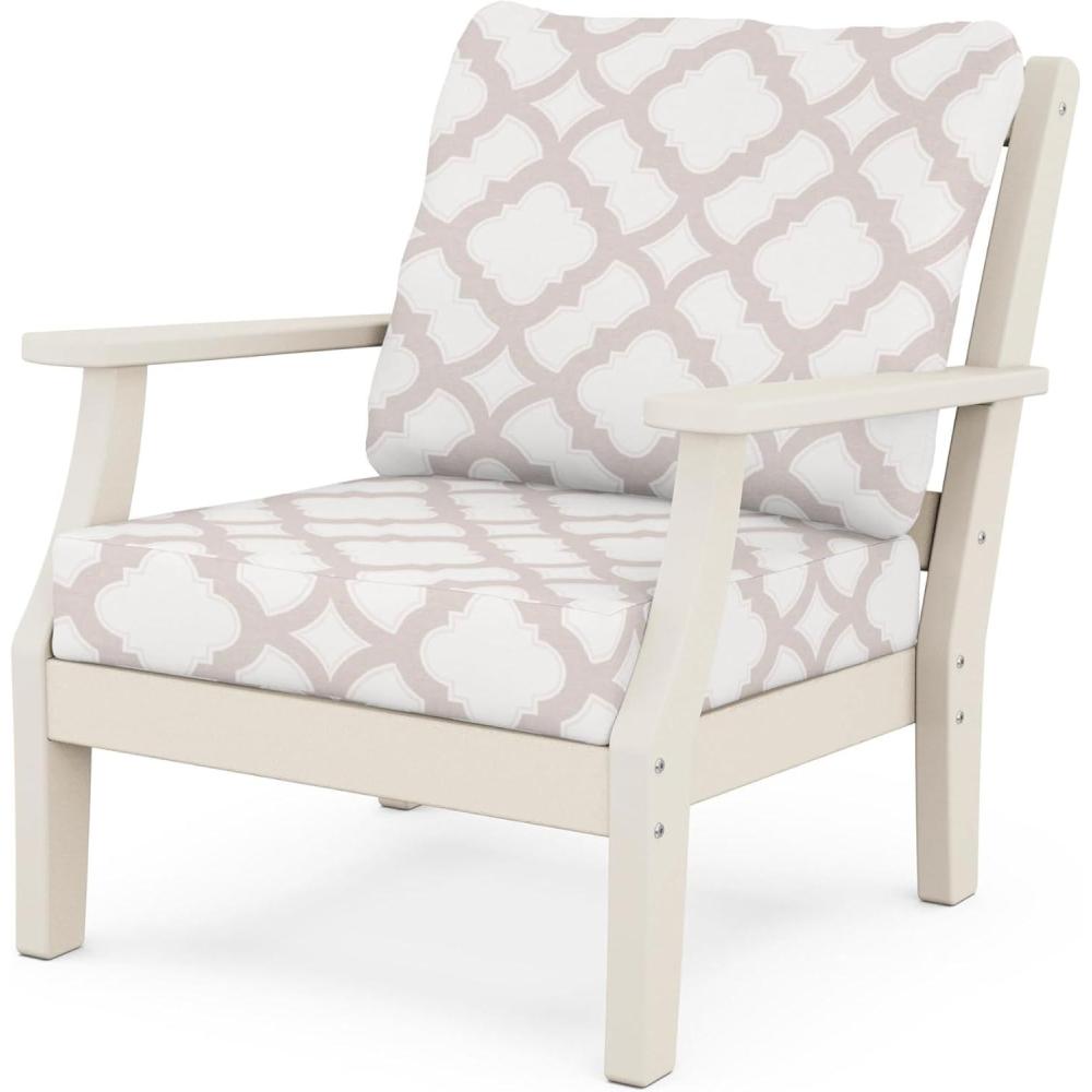image:imageMartha Stewart by POLYWOOD Chinoiserie Deep Seating Chair in WhiteSky BlueSand Trellis Dune Burlap
