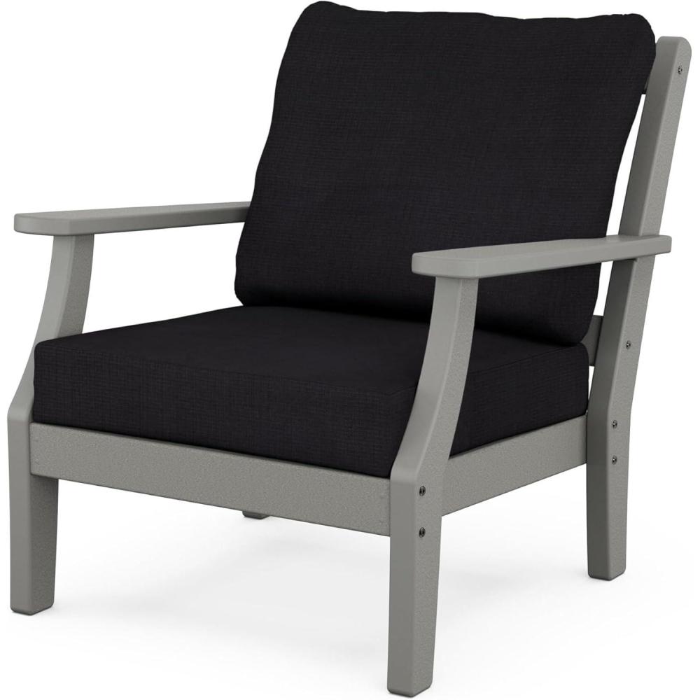 image:imageMartha Stewart by POLYWOOD Chinoiserie Deep Seating Chair in WhiteSky BlueSlate Grey  Midnight Linen
