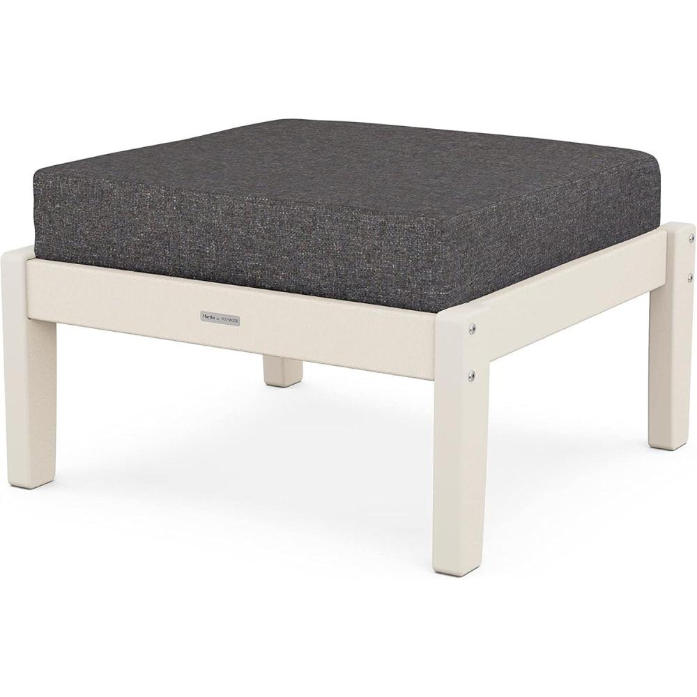image:imageMartha Stewart by POLYWOOD Chinoiserie Deep Seating Ottoman MahoganySpiced BurlapSand Ash Charcoal