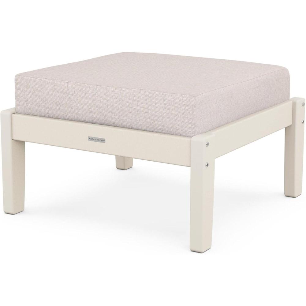 image:imageMartha Stewart by POLYWOOD Chinoiserie Deep Seating Ottoman MahoganySpiced BurlapSand Dune Burlap