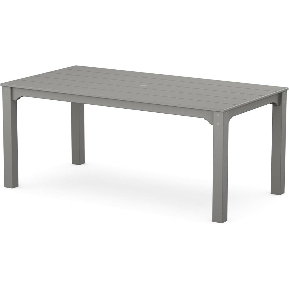 image:imageMartha Stewart by POLYWOOD Chinoiserie Parsons 38 x 72 Dining Table in Slate GreySlate Grey