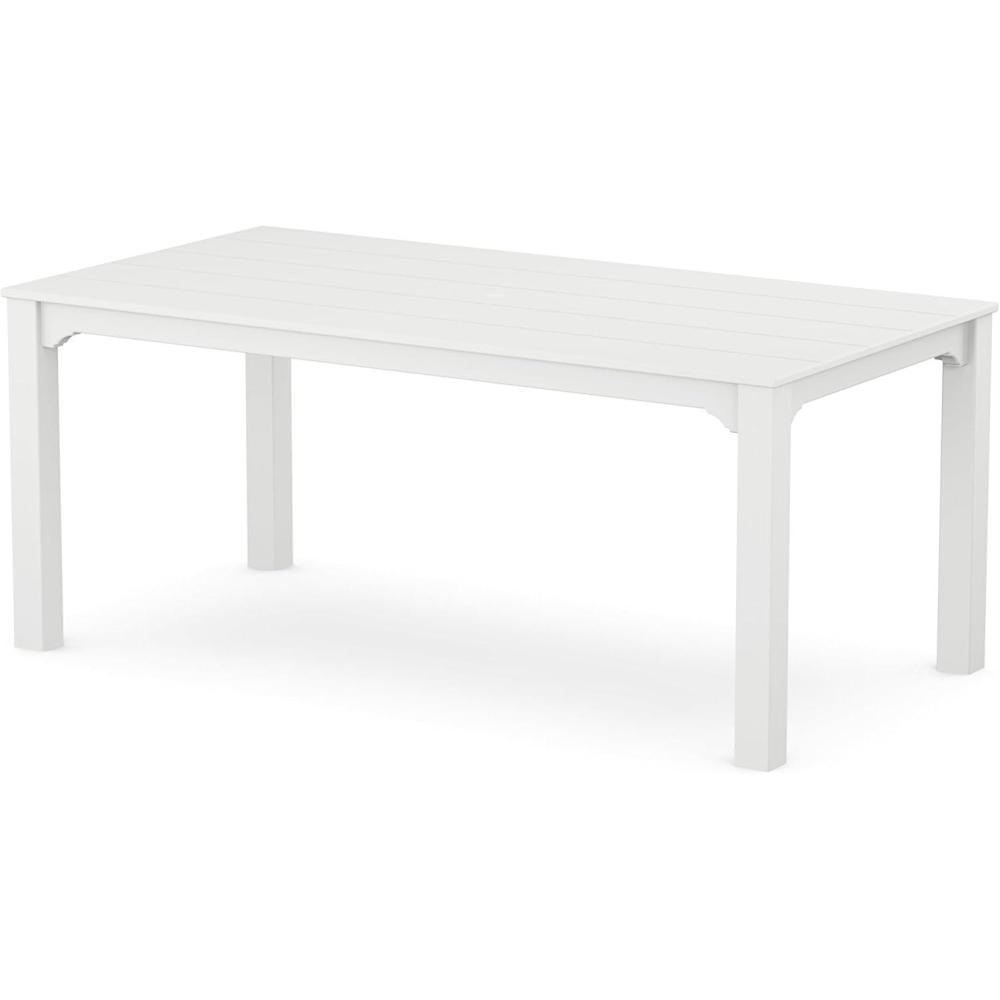 image:imageMartha Stewart by POLYWOOD Chinoiserie Parsons 38 x 72 Dining Table in Slate GreyWhite
