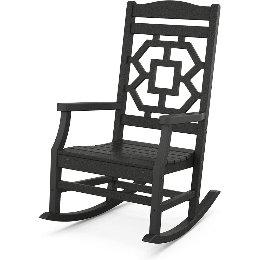 image:imageMartha Stewart by POLYWOOD Chinoiserie Rocking Chair in SandBlack