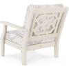 Martha Stewart by POLYWOOD® Acadia 5-Piece Farmhouse Dining Set with Benches in White(Sand / Leaf Dune Burlap)