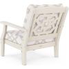 Martha Stewart by POLYWOOD® Acadia 5-Piece Farmhouse Dining Set with Benches in White(Sand / Trellis Dune Burlap)
