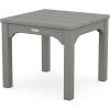 Martha Stewart by POLYWOOD® Acadia 5-Piece Farmhouse Dining Set with Benches in White(Slate Grey / Midnight Linen)