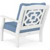 Martha Stewart by POLYWOOD® Acadia 5-Piece Farmhouse Dining Set with Benches in White(White / Sky Blue)