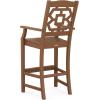Martha Stewart by POLYWOOD® Chinoiserie 3-Piece Bar Set in Mahogany(Teak)
