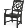 Martha Stewart by POLYWOOD® Chinoiserie 3-Piece Farmhouse Dining Set in Mahogany(Black)