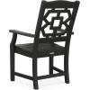 Martha Stewart by POLYWOOD® Chinoiserie 3-Piece Farmhouse Dining Set in Mahogany(Black)