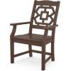 Martha Stewart by POLYWOOD® Chinoiserie 3-Piece Farmhouse Dining Set in Mahogany(Mahogany)
