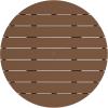 Martha Stewart by POLYWOOD® Chinoiserie 3-Piece Farmhouse Dining Set in Mahogany(Teak)
