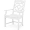 Martha Stewart by POLYWOOD® Chinoiserie 3-Piece Farmhouse Dining Set in Mahogany(White)