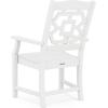 Martha Stewart by POLYWOOD® Chinoiserie 3-Piece Farmhouse Dining Set in Mahogany(White)