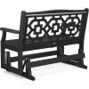 Martha Stewart by POLYWOOD® Chinoiserie 48″ Glider in Mahogany(Black)
