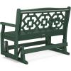 Martha Stewart by POLYWOOD® Chinoiserie 48″ Glider in Mahogany(Green)