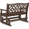 Martha Stewart by POLYWOOD® Chinoiserie 48″ Glider in Mahogany(Mahogany)
