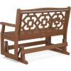 Martha Stewart by POLYWOOD® Chinoiserie 48″ Glider in Mahogany(Teak)