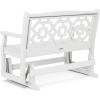 Martha Stewart by POLYWOOD® Chinoiserie 48″ Glider in Mahogany(White)