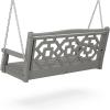 Martha Stewart by POLYWOOD® Chinoiserie 48” Swing in Sand(Slate Grey)