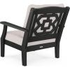 Martha Stewart by POLYWOOD® Chinoiserie 4-Piece Deep Seating Set with Sofa in Black/Dune Burlap(Black / Dune Burlap)