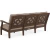Martha Stewart by POLYWOOD® Chinoiserie 4-Piece Deep Seating Set with Sofa in Black/Dune Burlap(Mahogany / Spiced Burlap)