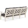 Martha Stewart by POLYWOOD® Chinoiserie 4-Piece Deep Seating Set with Sofa in Black/Dune Burlap(Sand / Ash Charcoal)