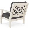 Martha Stewart by POLYWOOD® Chinoiserie 4-Piece Deep Seating Set with Sofa in Black/Dune Burlap(Sand / Ash Charcoal)
