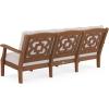 Martha Stewart by POLYWOOD® Chinoiserie 4-Piece Deep Seating Set with Sofa in Black/Dune Burlap(Teak / Dune Burlap)