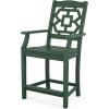 Martha Stewart by POLYWOOD® Chinoiserie 5-Piece Round Counter Set in Mahogany(Green)