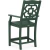 Martha Stewart by POLYWOOD® Chinoiserie 5-Piece Round Counter Set in Mahogany(Green)