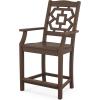 Martha Stewart by POLYWOOD® Chinoiserie 5-Piece Round Counter Set in Mahogany(Mahogany)