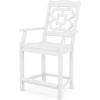 Martha Stewart by POLYWOOD® Chinoiserie 5-Piece Round Counter Set in Mahogany(White)