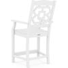 Martha Stewart by POLYWOOD® Chinoiserie 5-Piece Round Counter Set in Mahogany(White)