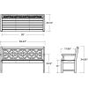 Martha Stewart by POLYWOOD® Chinoiserie 60” Garden Bench in White(Black)