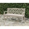 Martha Stewart by POLYWOOD® Chinoiserie 60” Garden Bench in White(Teak)
