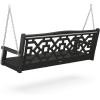 Martha Stewart by POLYWOOD® Chinoiserie 60” Swing in Mahogany(Black)