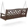 Martha Stewart by POLYWOOD® Chinoiserie 60” Swing in Mahogany(Mahogany)