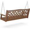 Martha Stewart by POLYWOOD® Chinoiserie 60” Swing in Mahogany(Teak)
