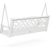 Martha Stewart by POLYWOOD® Chinoiserie 60” Swing in Mahogany(White)