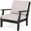 Martha Stewart by POLYWOOD® Chinoiserie 6-Piece Lounge Sofa Set in Mahogany/Spiced Burlap(Black / Dune Burlap)